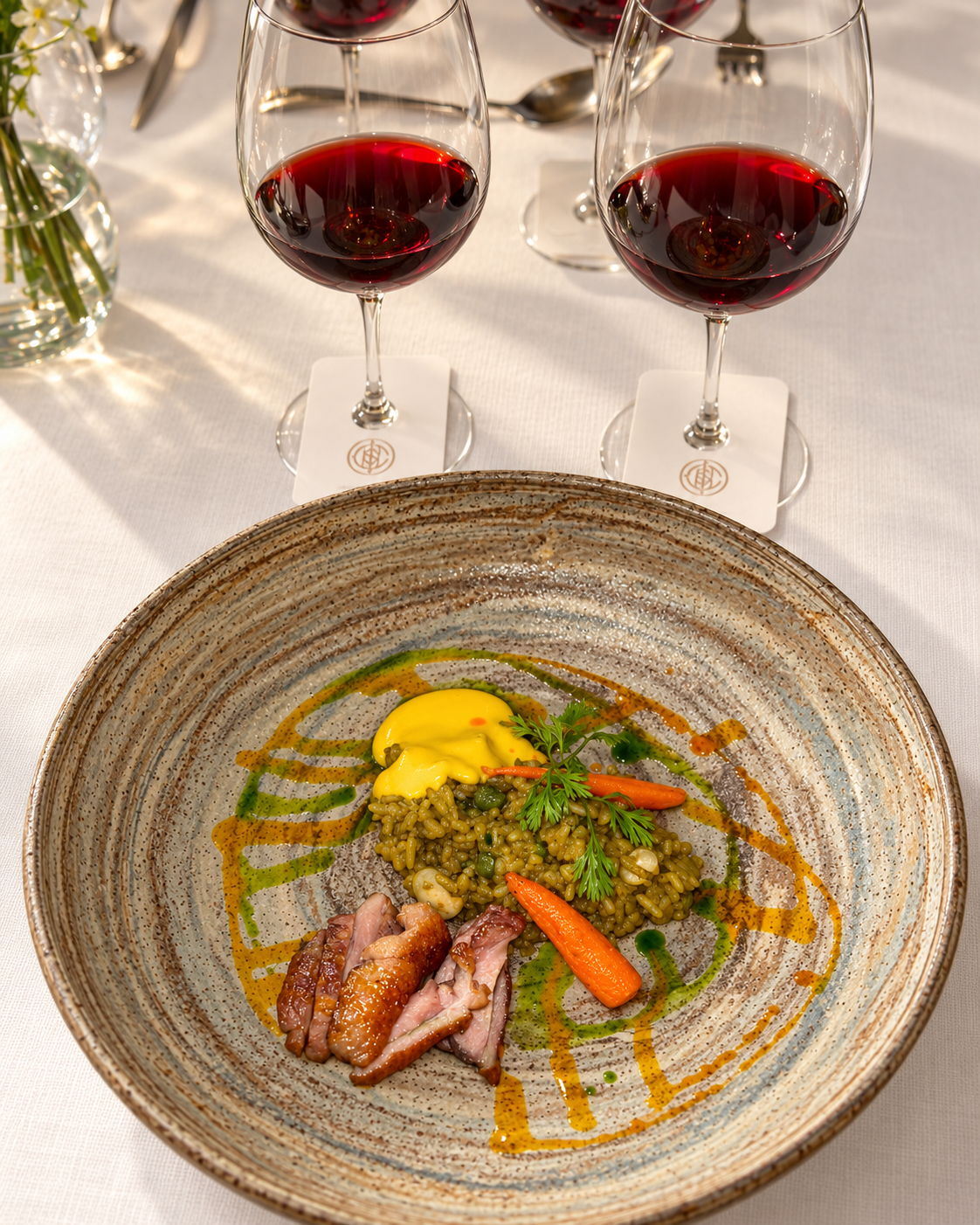 Mesa gastronómica de lujo